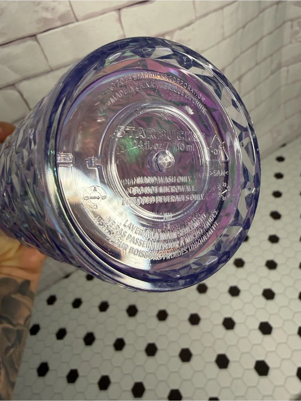Starbucks Iridescent Prism Tumbler - Purple and Blue Holographic‎